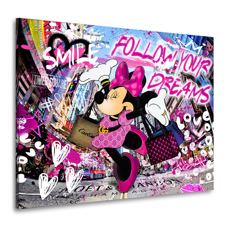 Pop Art Wandbild Minnie Dreams
