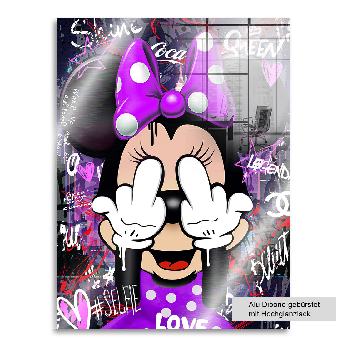 Pop Art Wandbild Bad Minnie Graffiti Style
