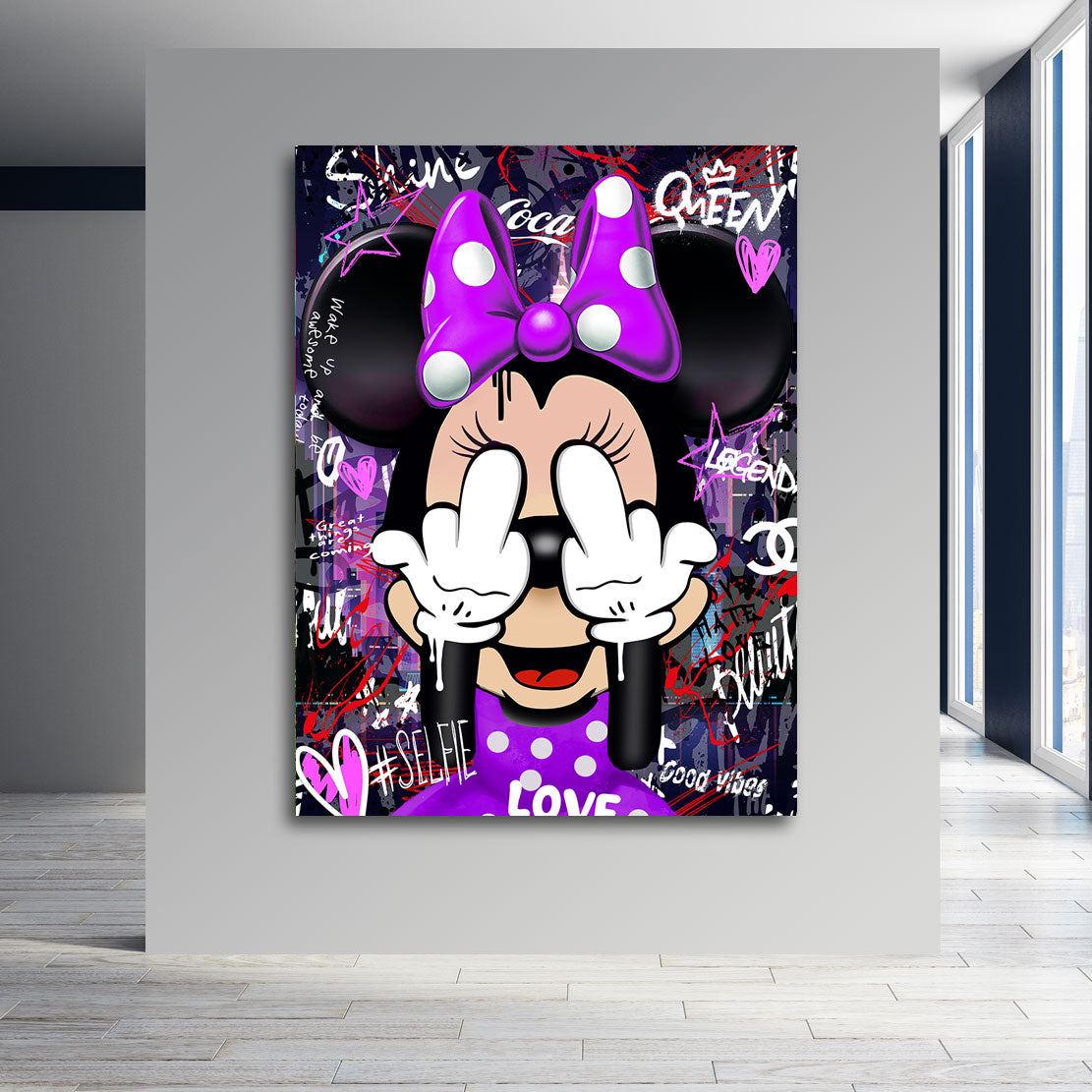 Pop Art Wandbild Bad Minnie Graffiti Style