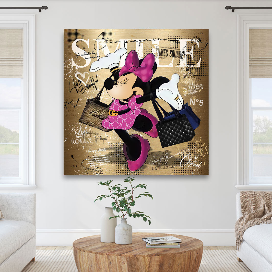 Pop Art Wandbild Minnie Smile