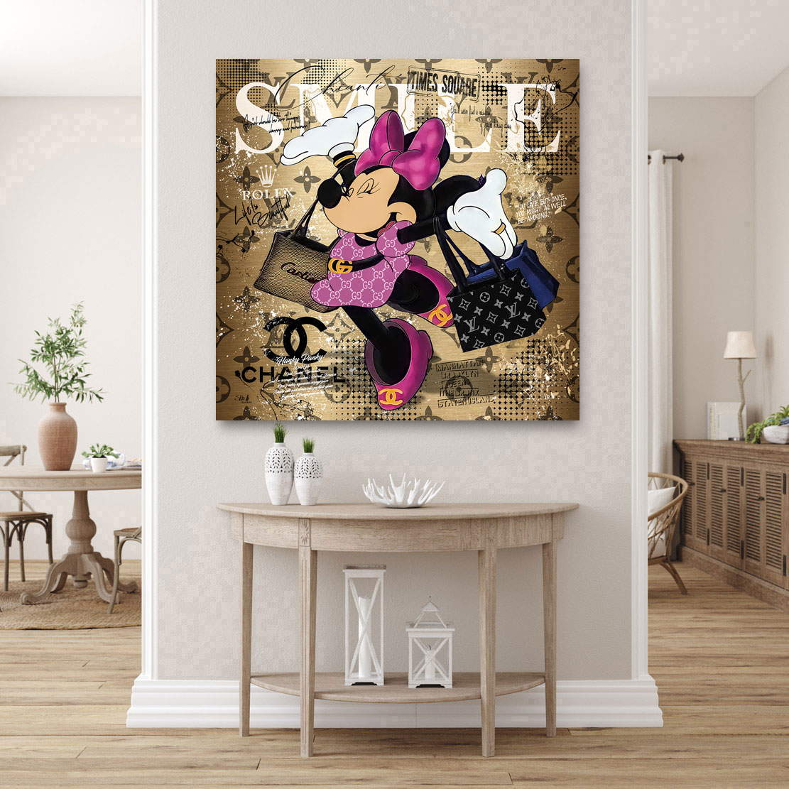 Leinwandbild Minnie Smile Pop Art Style