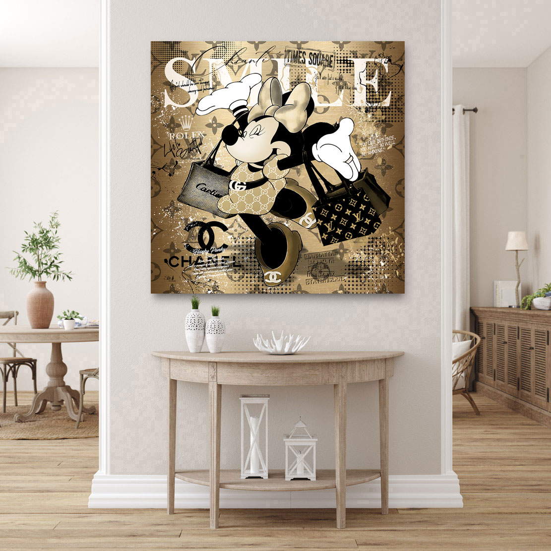 Leinwandbild Minnie Smile Pop Art Modern Style