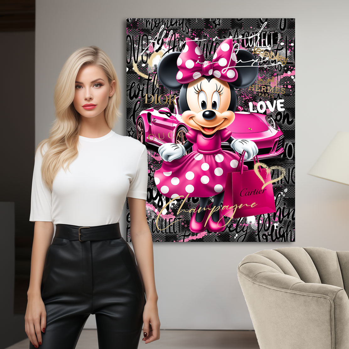 Wandbild Minnie Maus Luxe