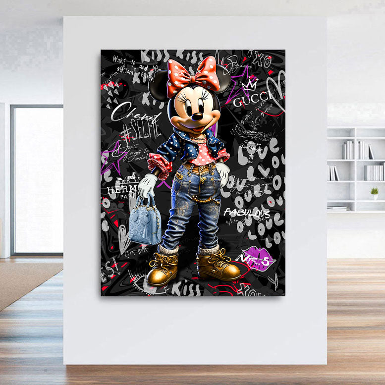 Leinwandbild Minnie Lifestyle Graffiti Art