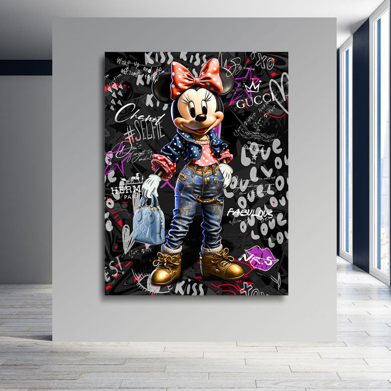 Leinwandbild Minnie Lifestyle Graffiti Art