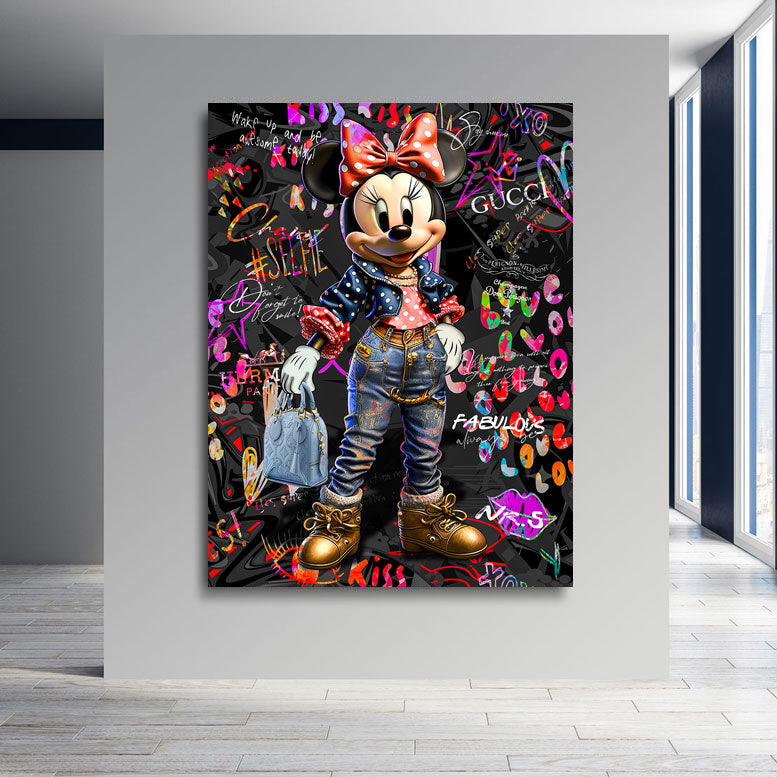Leinwandbild Minnie Lifestyle Street Art