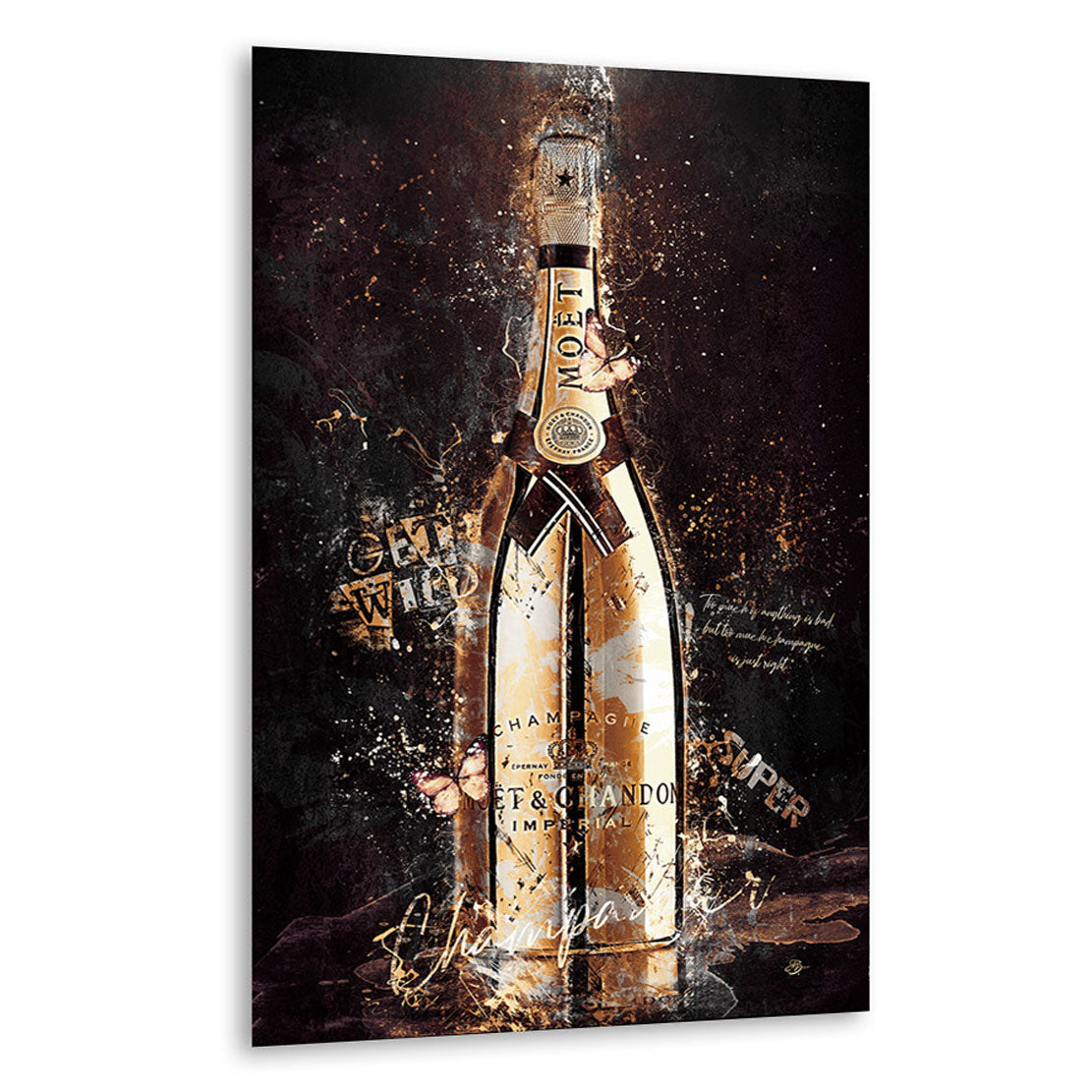 Leinwandbild Champagner Retro Lifestyle