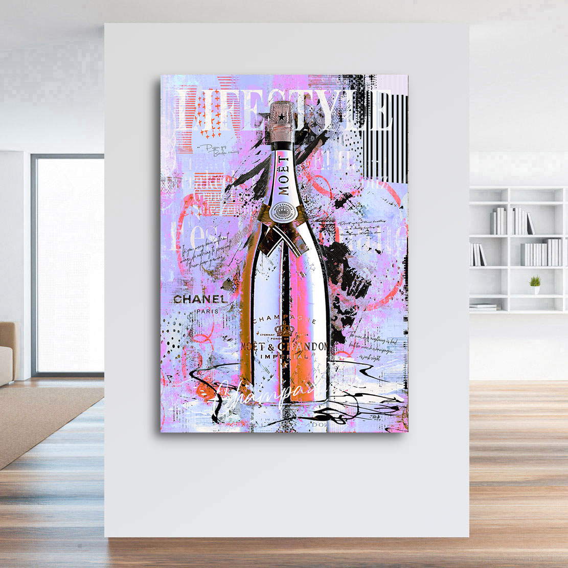 Leinwandbild Lifestyle Champagner Color Style
