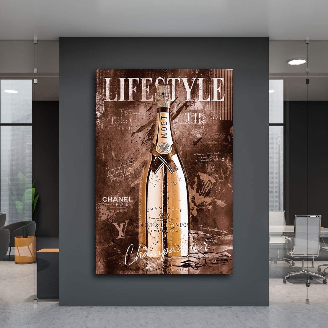 Leinwandbild Lifestyle Champagner Vintage Style