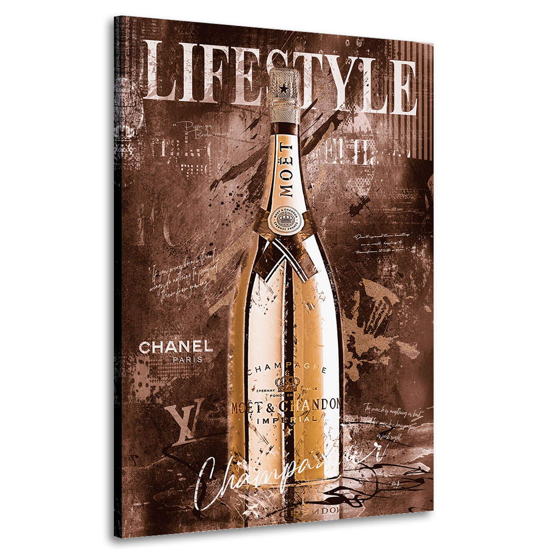 Leinwandbild Lifestyle Champagner Vintage Style