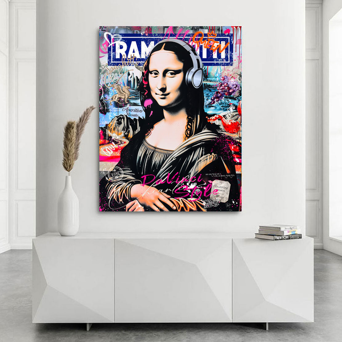 Pop Art Wandbild Mona Lisa