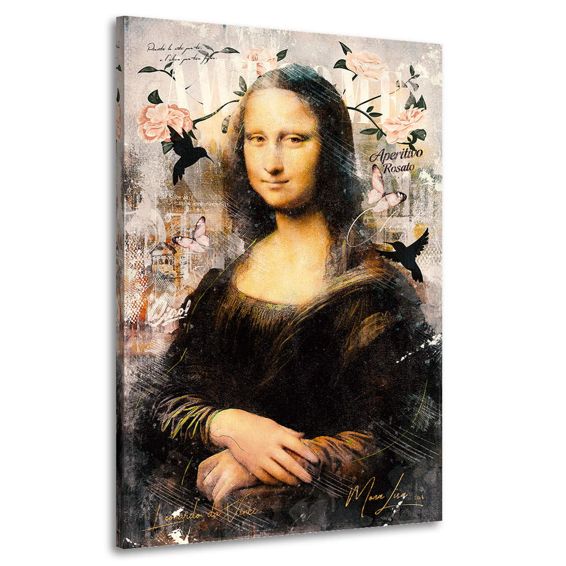 Wandbild Leinwandbild Mona Lisa Pop Art Style