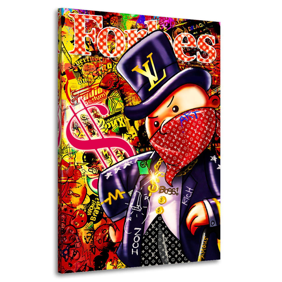 Leinwandbild Mr. Monopoly Pop Art