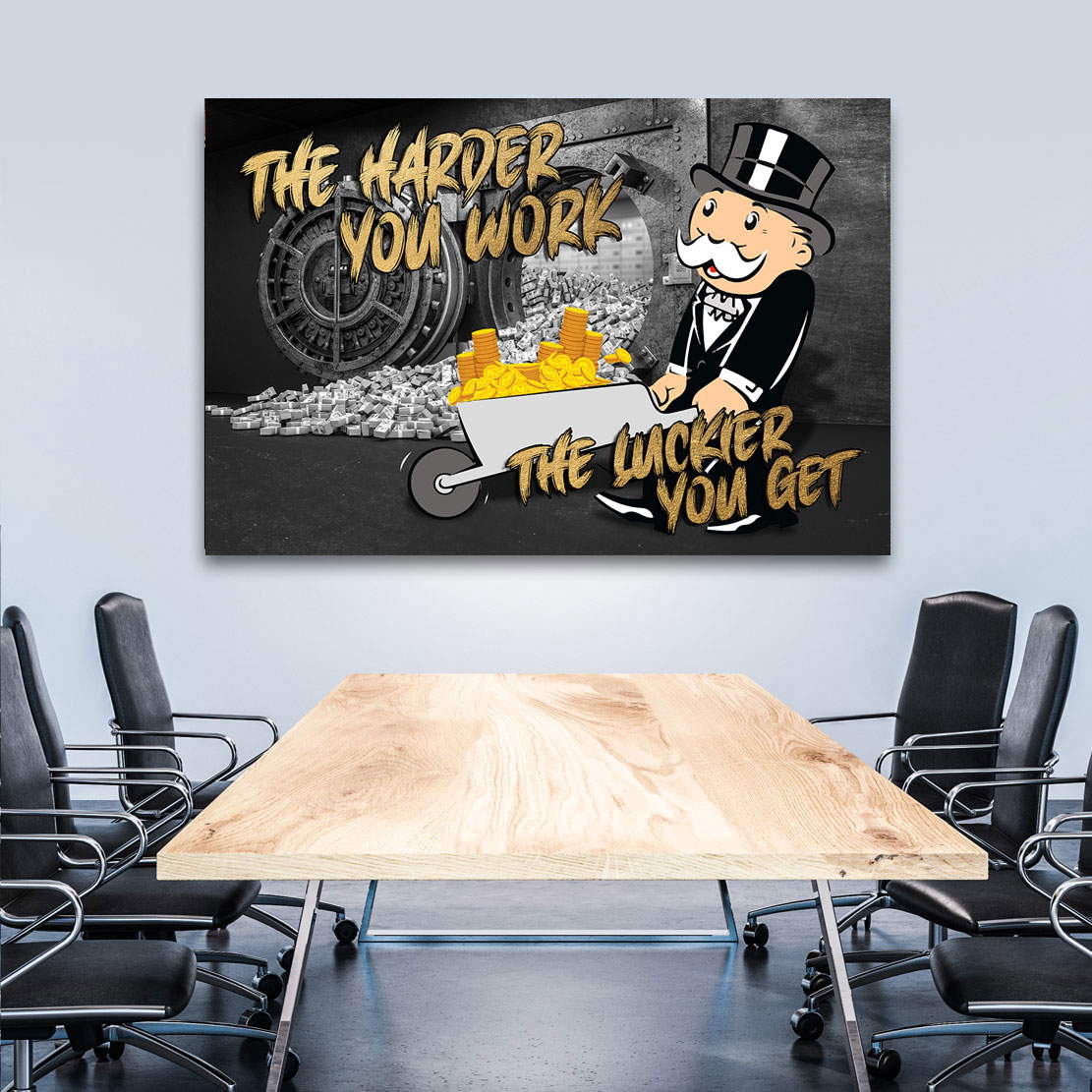Leinwandbild Mr. Monopoly Luckier Motivation