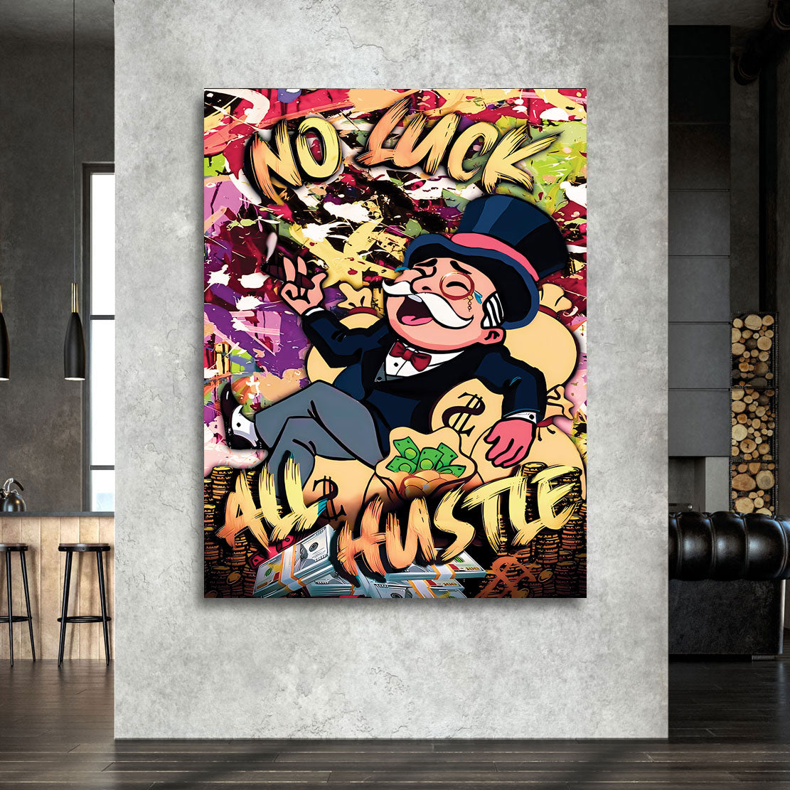 Pop Art Wandbild Monopoly All Hustle