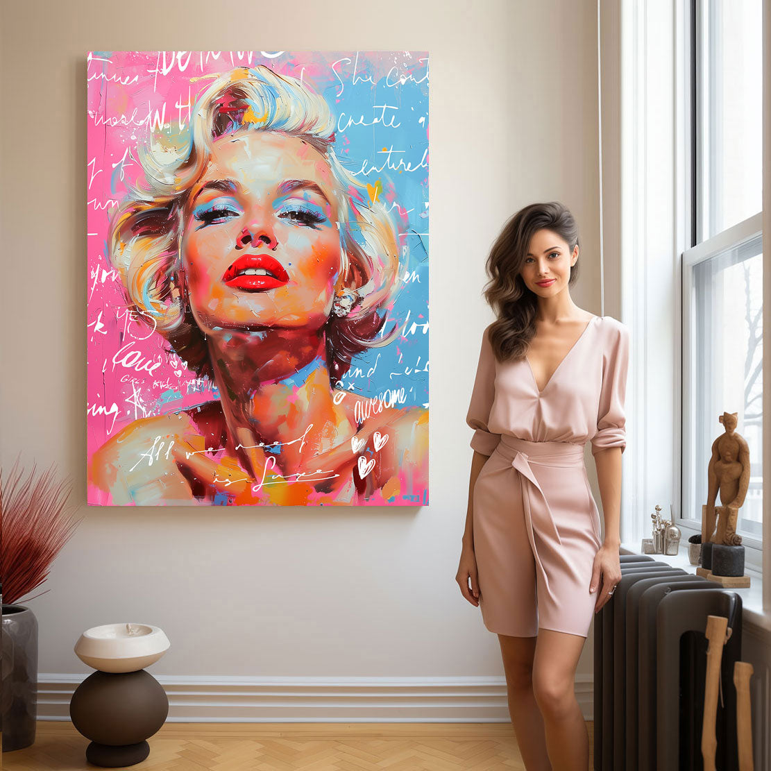 Wandbild Marilyn Monroe Lifestyle Pop Art