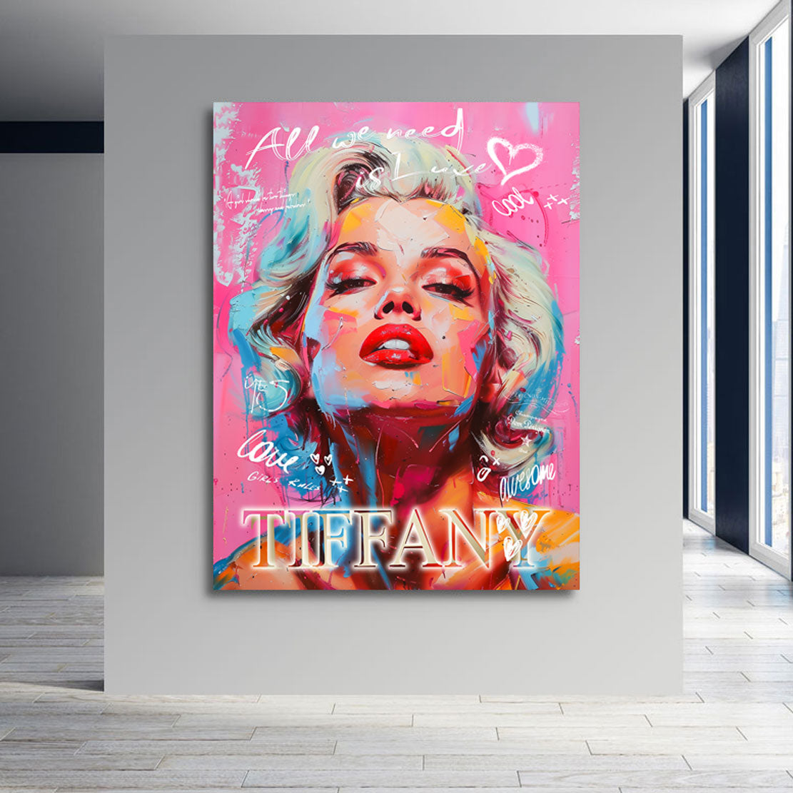 Pop Art Wandbild Marilyn Monroe - All we need is Luxe