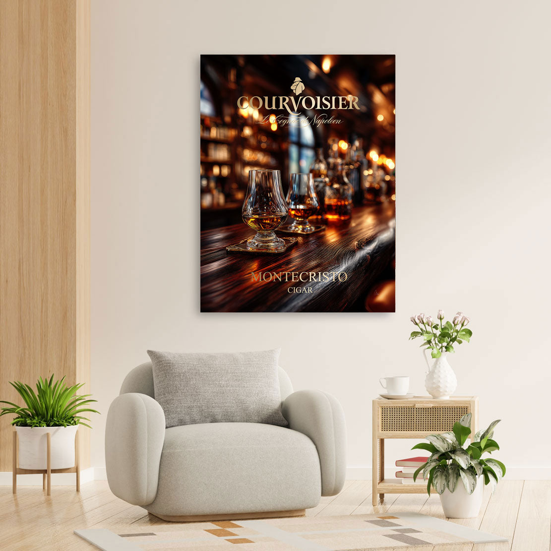 Cognac Prestige Lounge Art Wandbild
