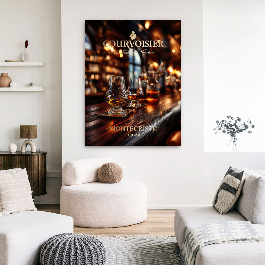 Cognac Prestige Lounge Art Wandbild