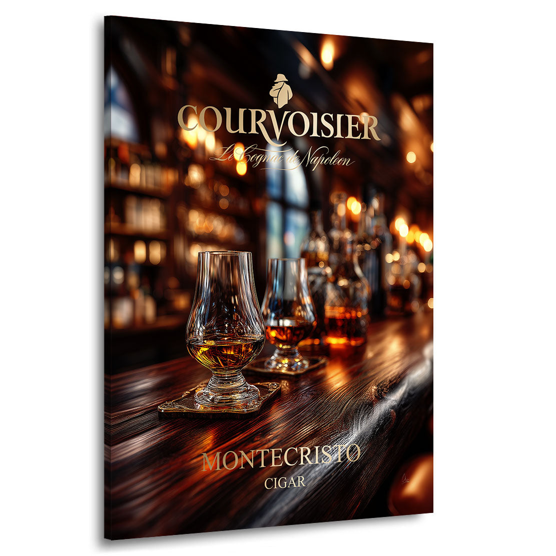 Cognac Prestige Lounge Art Wandbild