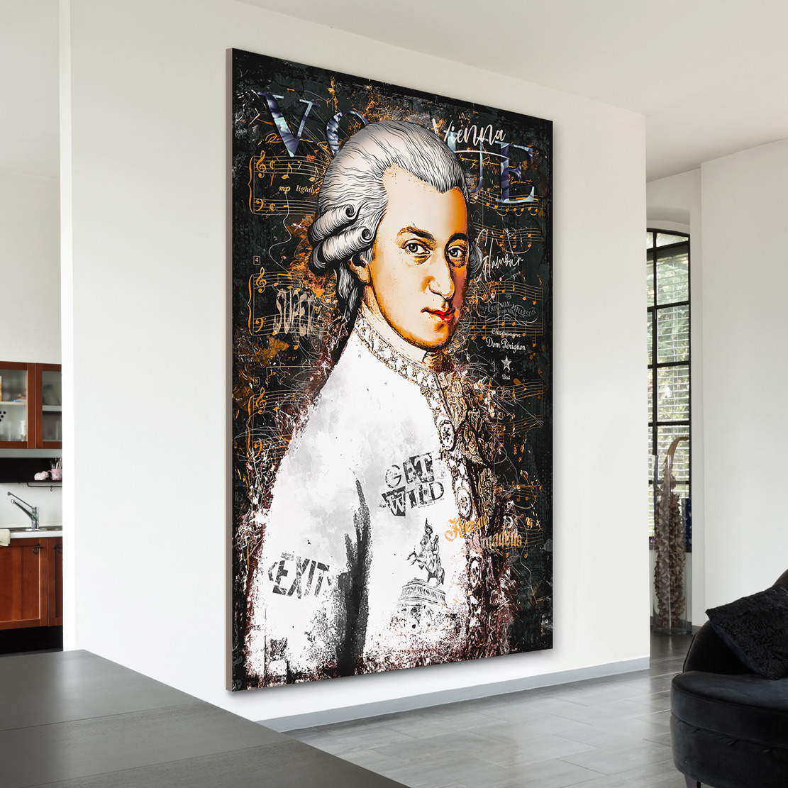 Wandbild Leinwandbild Mozart Pop Art Style