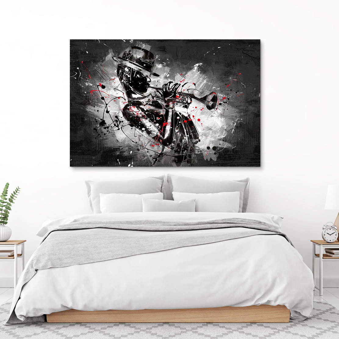 Wandbild Jazz Trompete dark Style