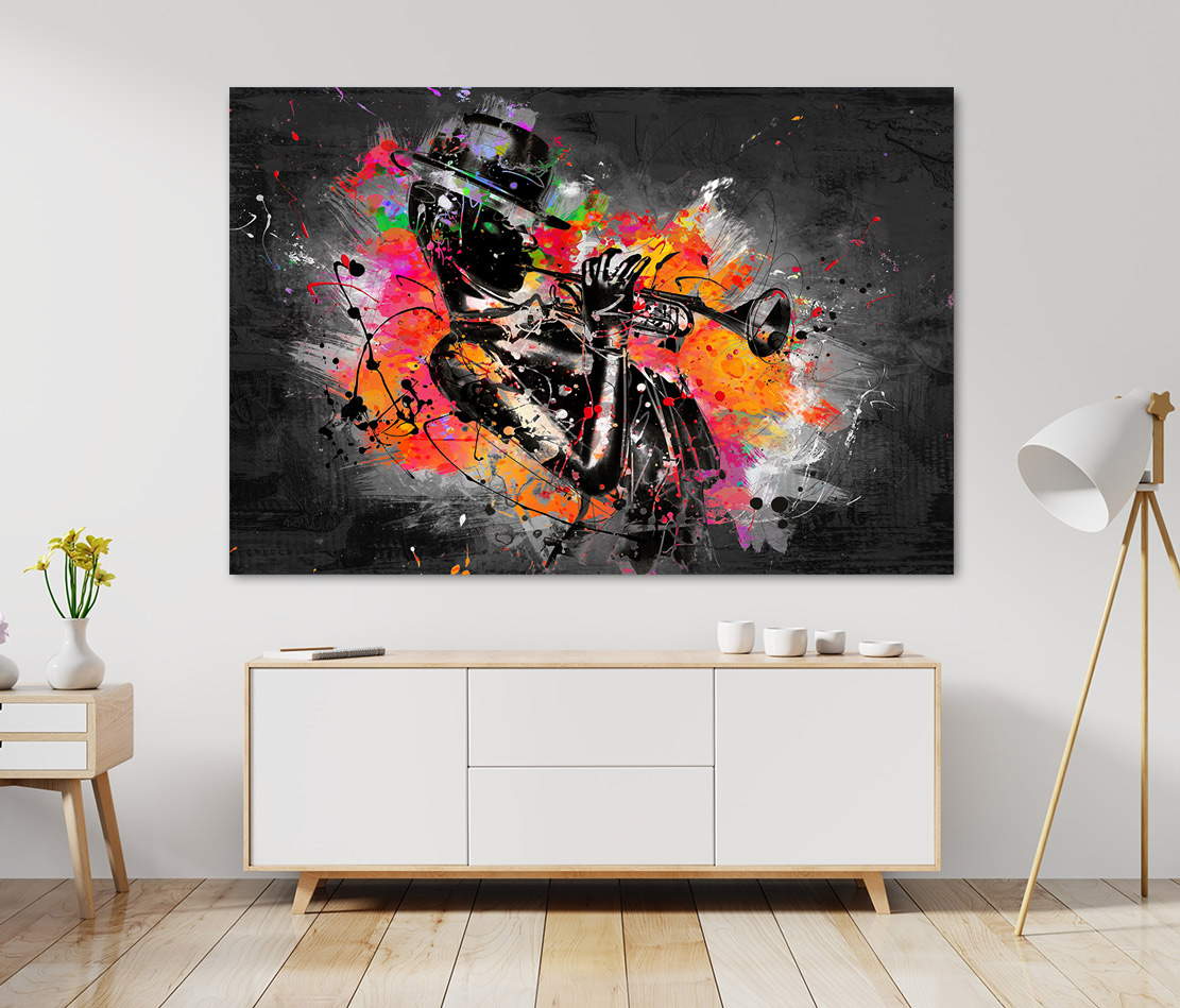 Wandbild Jazz Trompete Pop Art