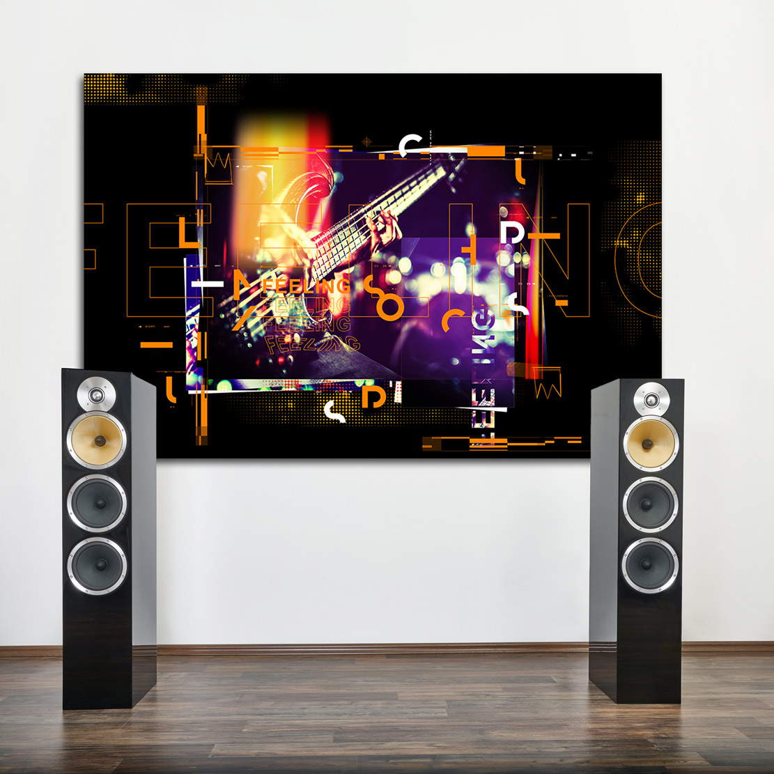 Wandbild Gitarre PopArt