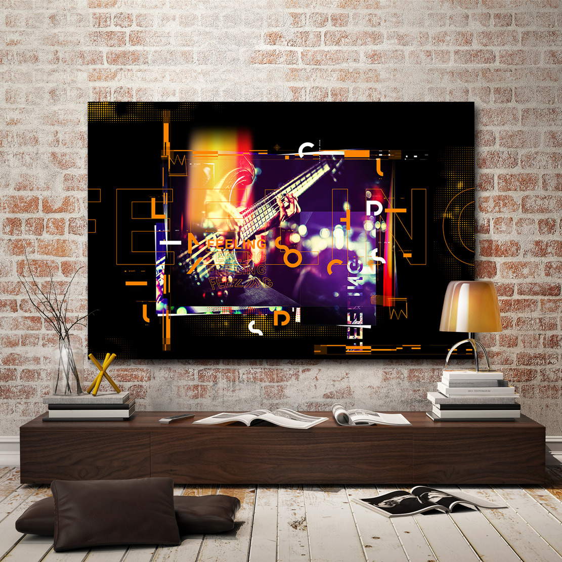 Wandbild Gitarre PopArt