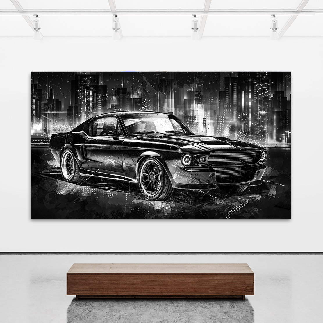Auto Leinwandbild Ford Mustang 67
