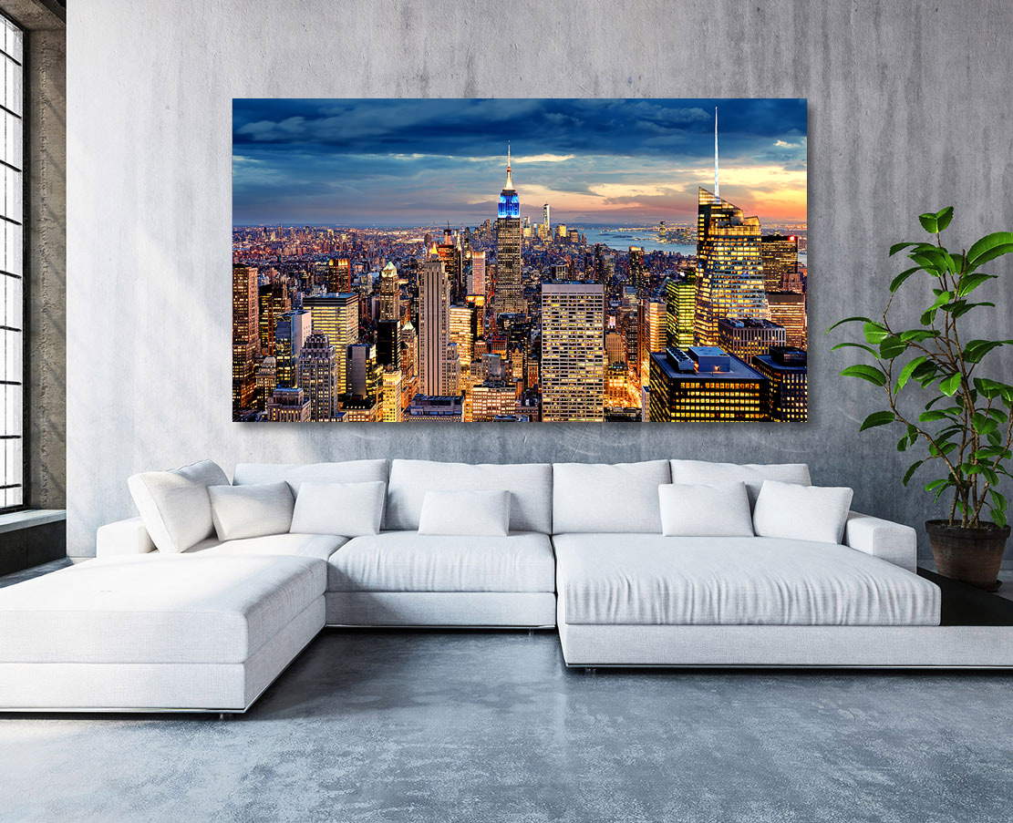 Wandbild Leinwandbild New York Sky
