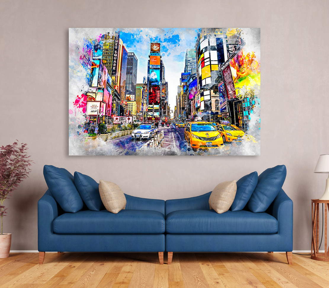 Leinwandbild New York Times Square Abstrakt
