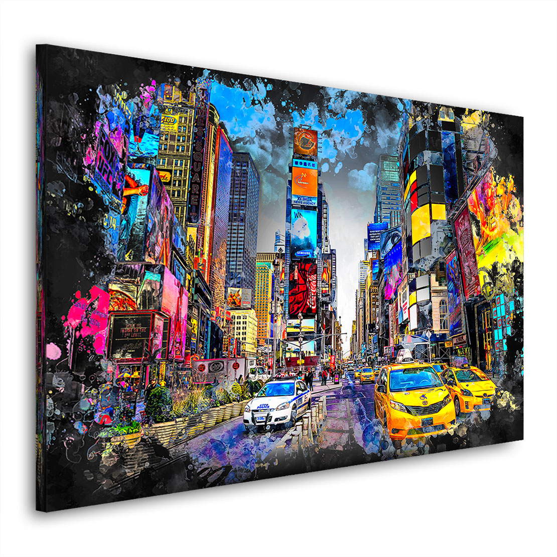 Wandbild New York Times Square Black Style
