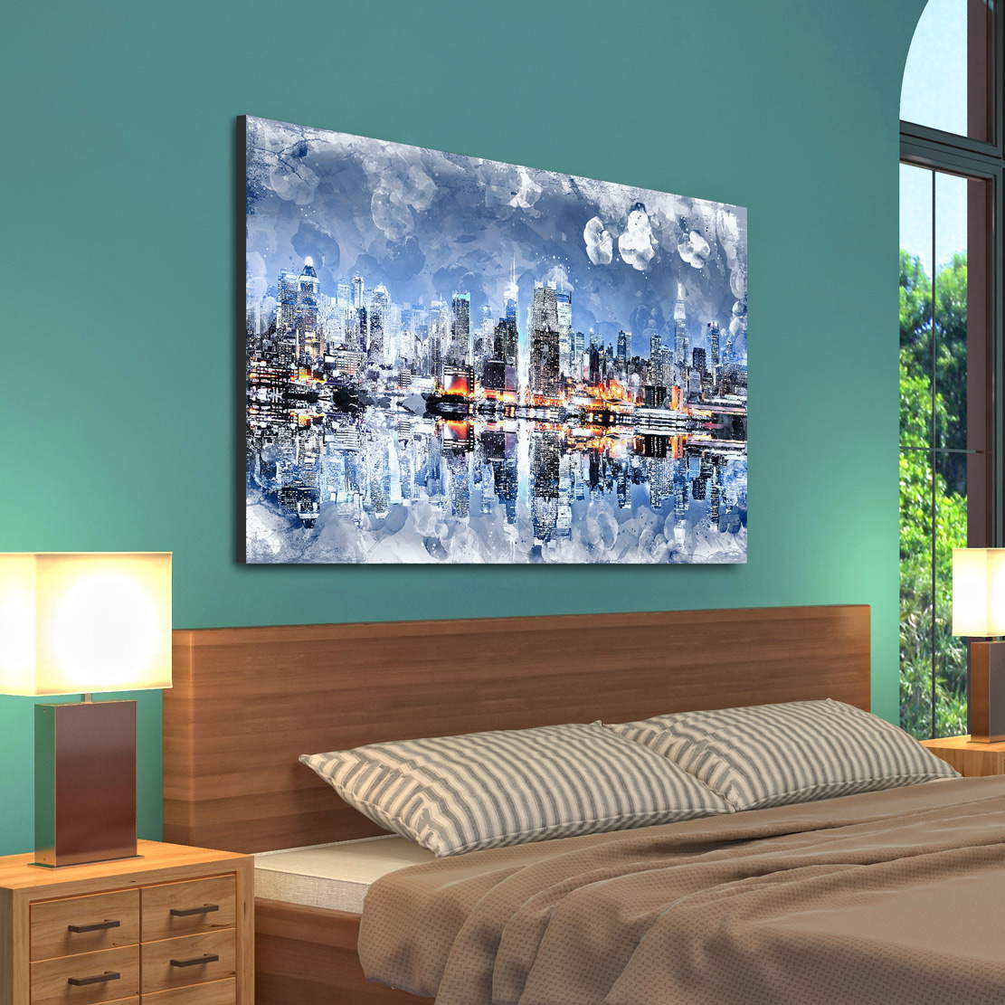 Wandbild New York Skyline Paint