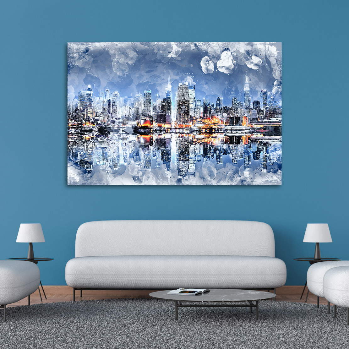 Wandbild New York Skyline Paint