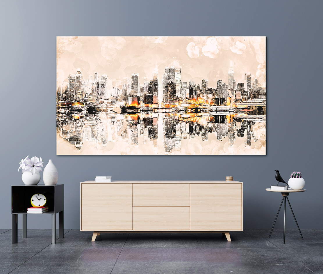 Wandbild New York Skyline Paint