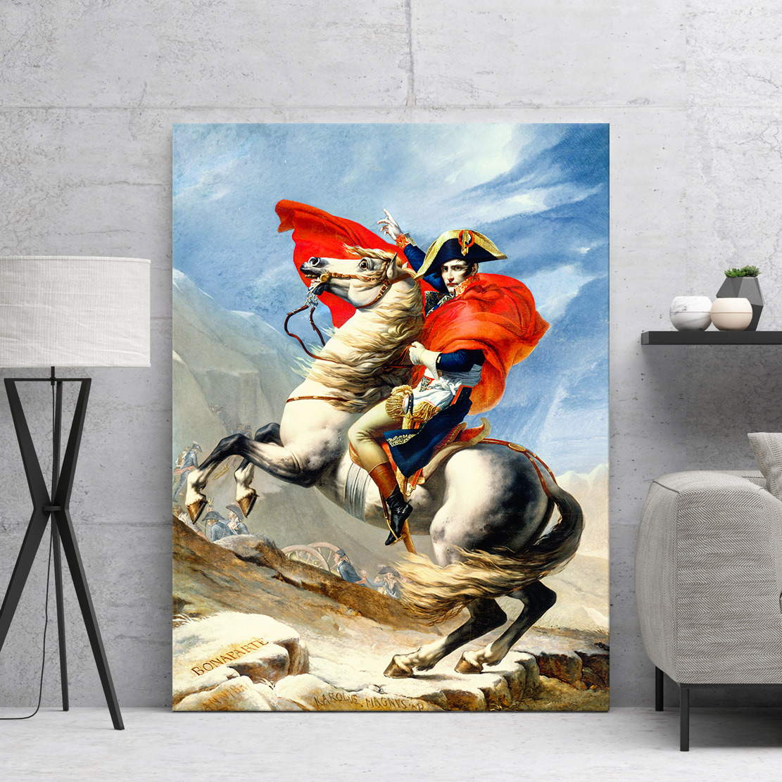 Wandbild Napoleon überquert die Alpen
