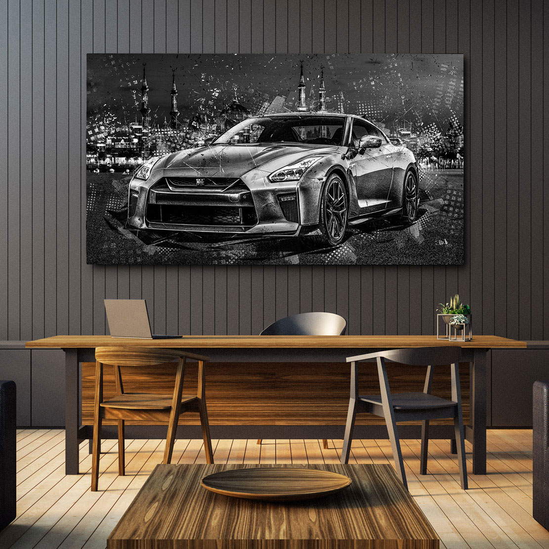 Auto Leinwandbild Nissan GTR Skyline
