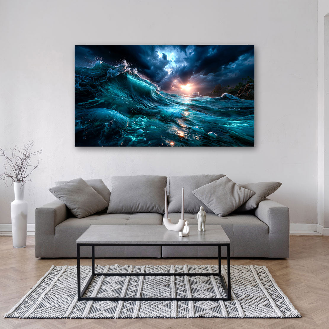 Ocean Majesty Blue Horizon Wandbild