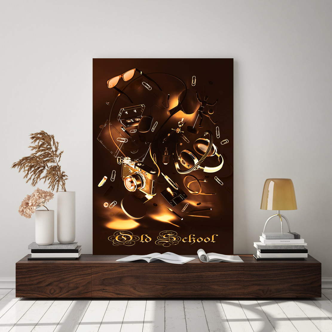Wandbild old School 68er Dark Style