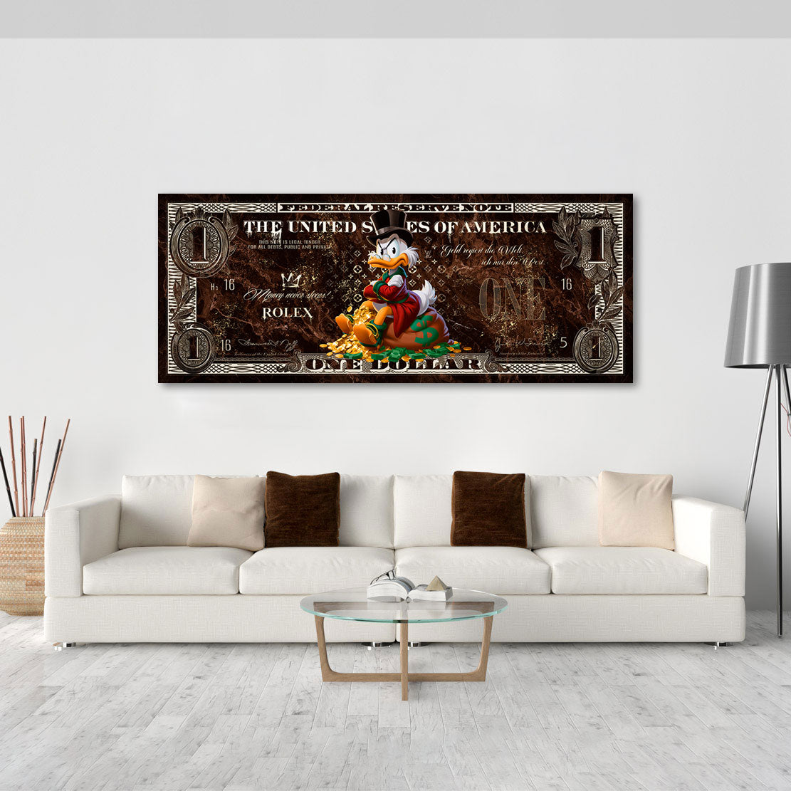 Dagobert Duck Dollar Royal Wandbild
