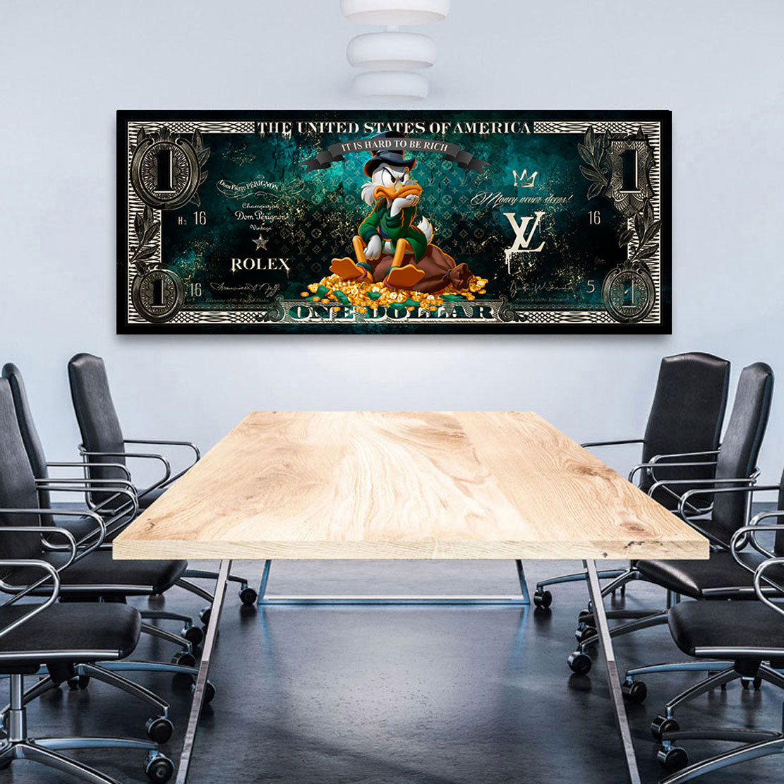 Dagobert Duck Money Talks Wandbild