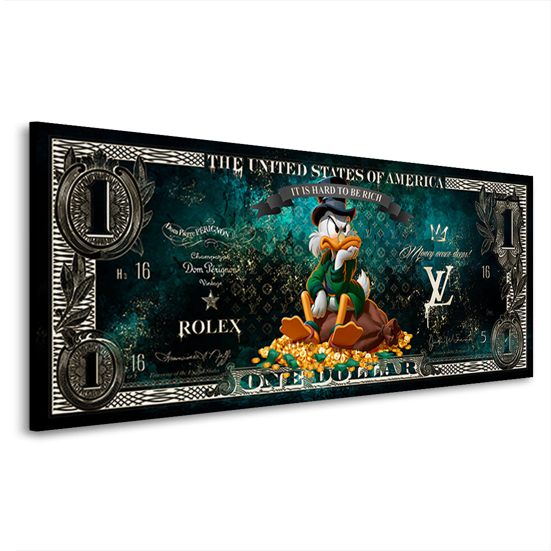Dagobert Duck Money Talks Wandbild