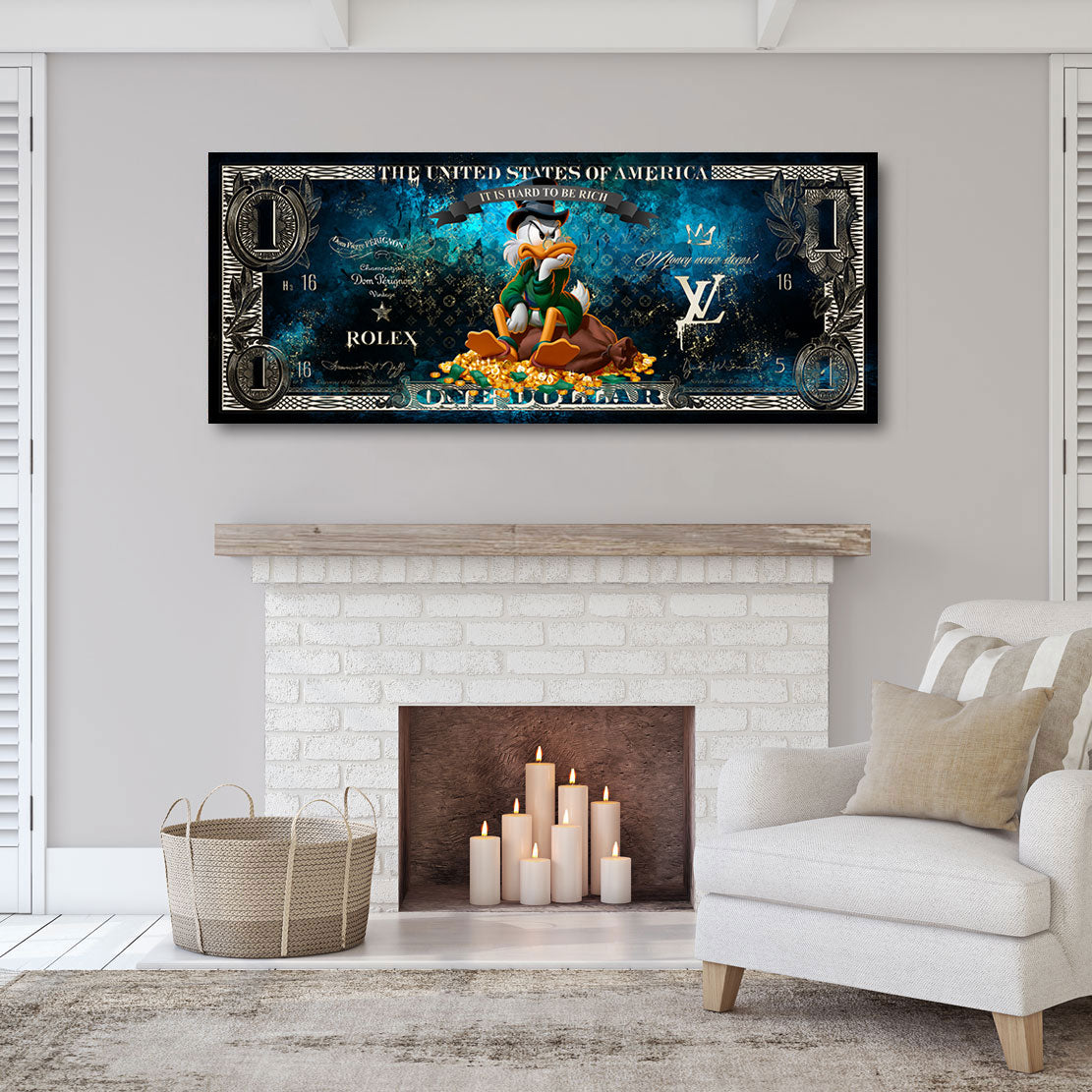 Dagobert Duck Money Mind Wandbild