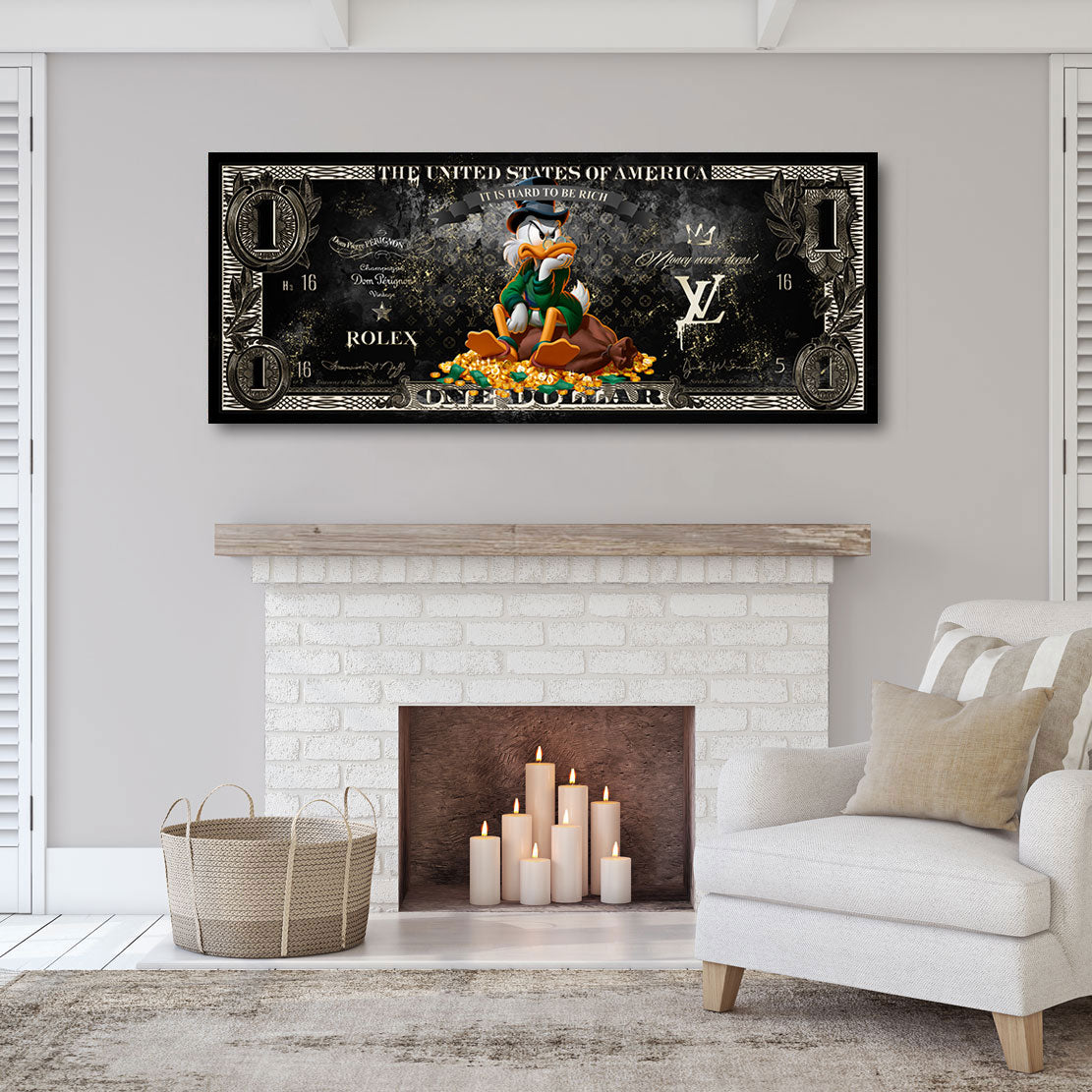 Dagobert Duck Dollar Secrets Wandbild