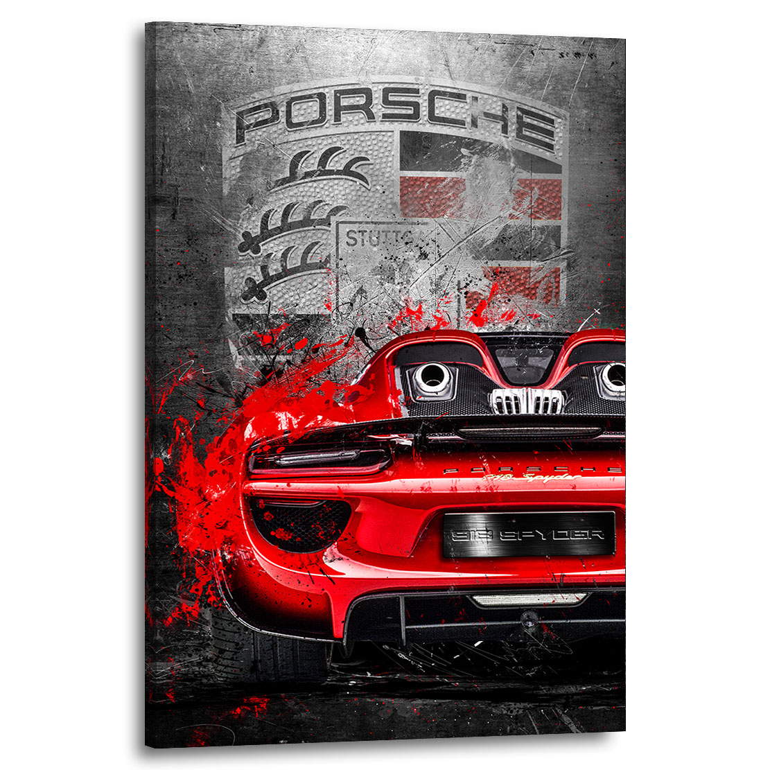 Auto Wandbild Leinwandbild Porsche Speedster 918 Red Style
