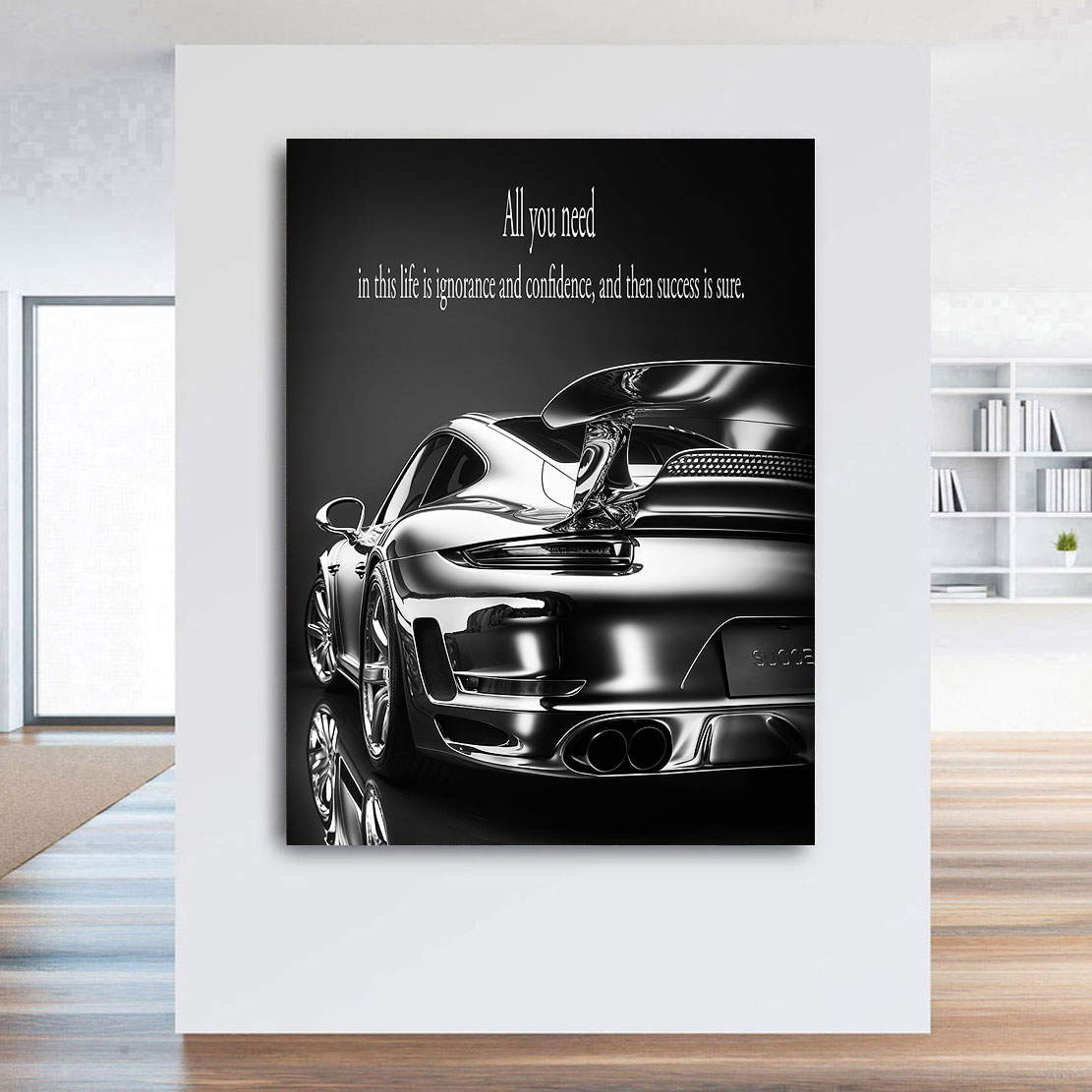 Motivations Leinwandbild All you need Black Style