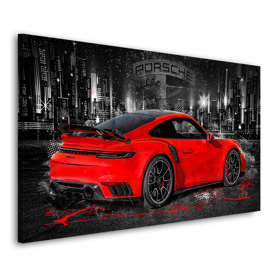 Auto Leinwandbild Porsche 911 Turbo City Style