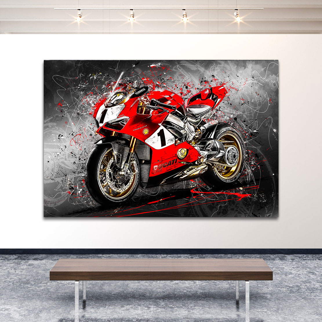 Wandbild Leinwandbild Ducati Panigale 916 Abstrakt Style