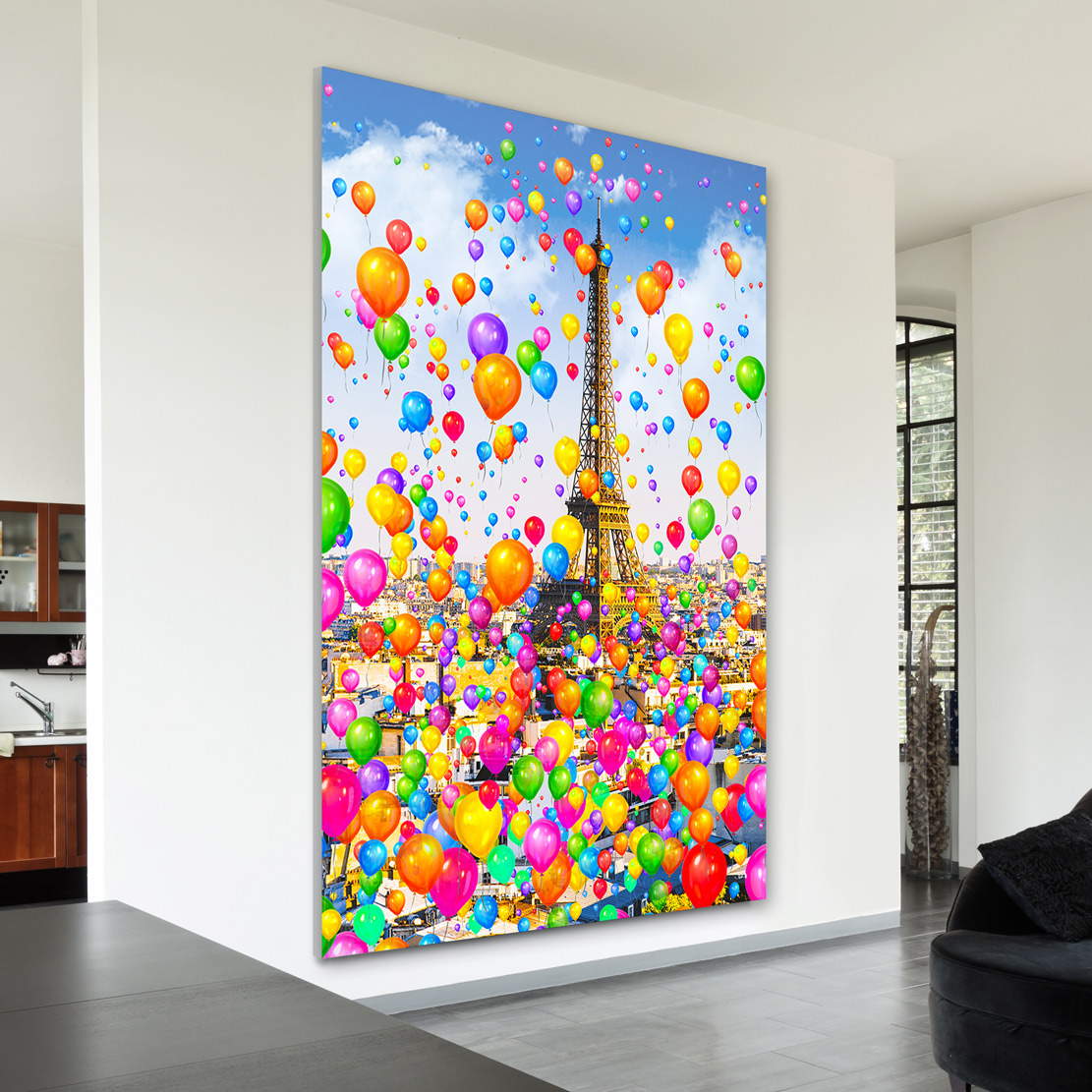 Wandbild Leinwandbild Ballons Ã¼ber Paris